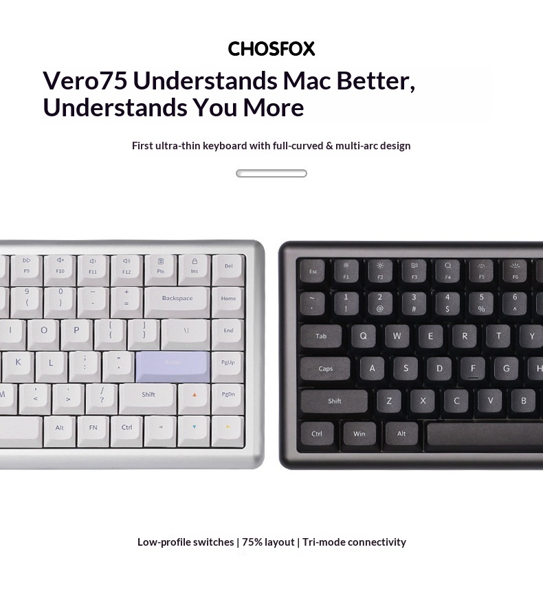 Vero75 Low Profile Mechanical  - Android Tablet Gaming Accessories recension och pris