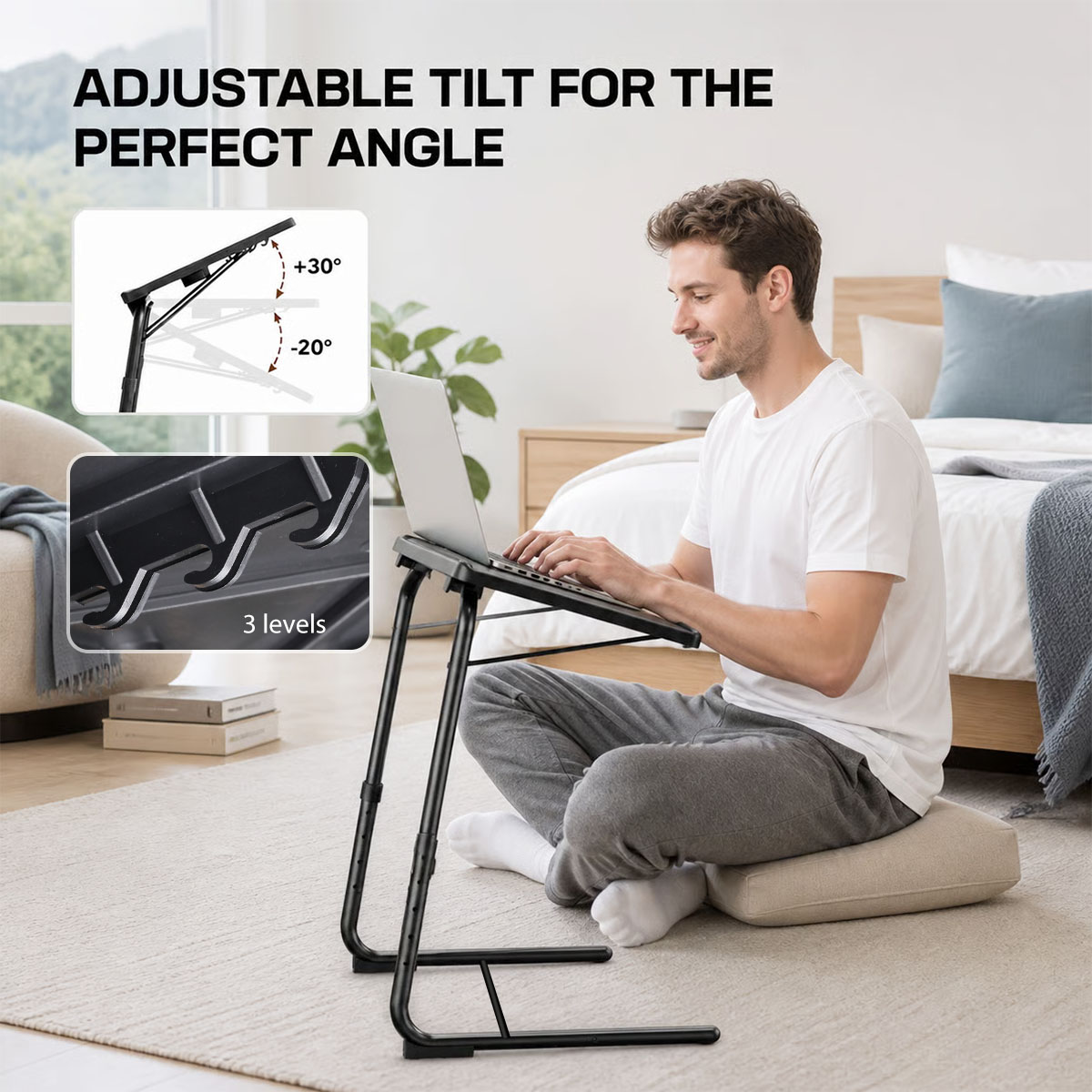 Adjustable Laptop Bed Table 6‑ - Tablet Lap Desk recension och pris