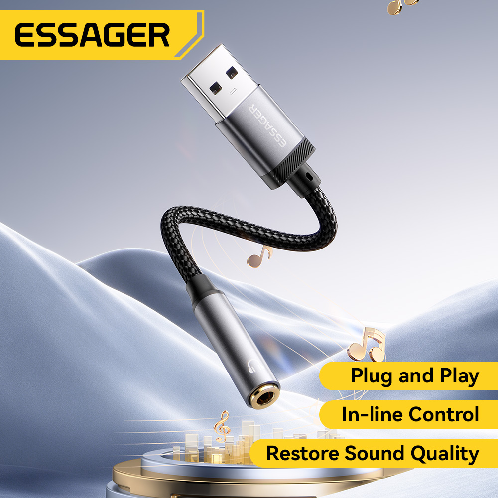 Essager USB To 3.5mm Audio Cab - Wired Earphone Lightning recension och pris