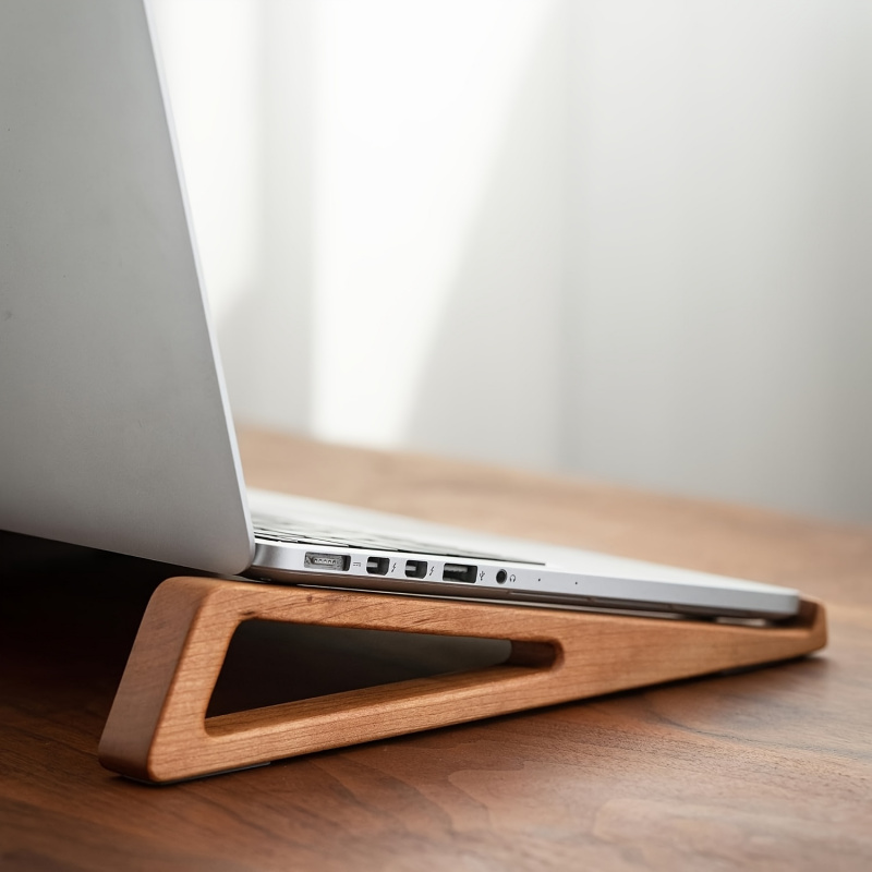 Portable Foldable Wooden Lapto - Cooling Stand Tablet recension och pris