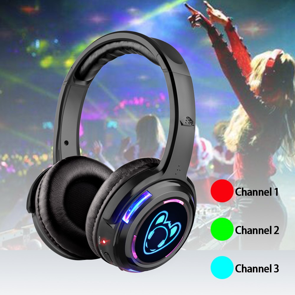 LED Flashing Light Silent Disc - Wired Earphone Lightning recension och pris