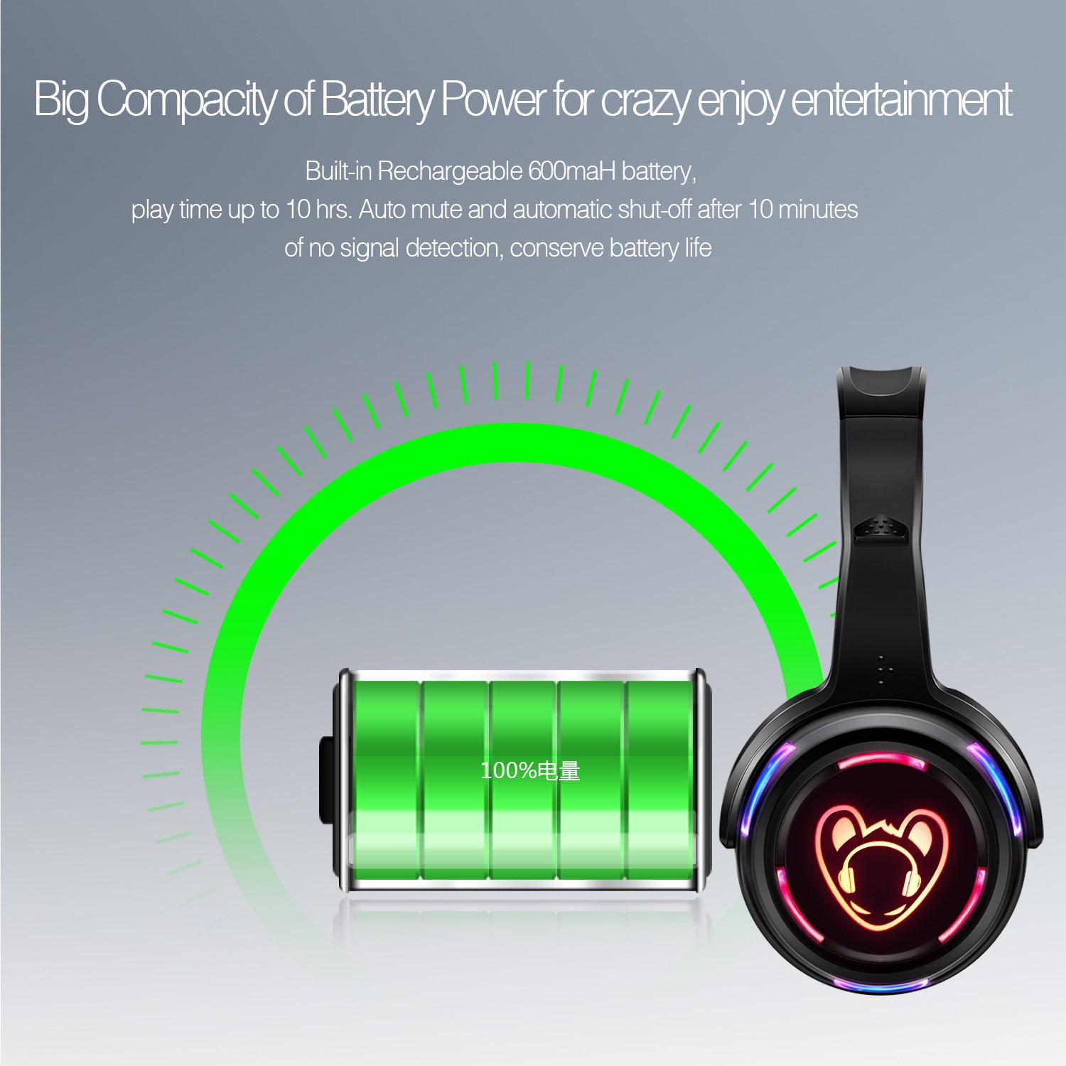 LED Flashing Light Silent Disc - Wired Earphone Lightning recension och pris