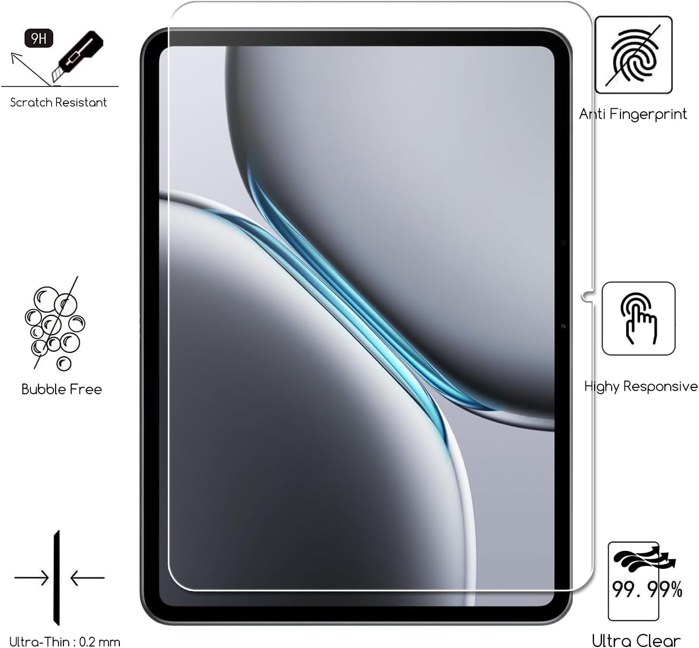1 PCS 9H Tempered Glass Screen - Oneplus Tablet Accessories recension och pris